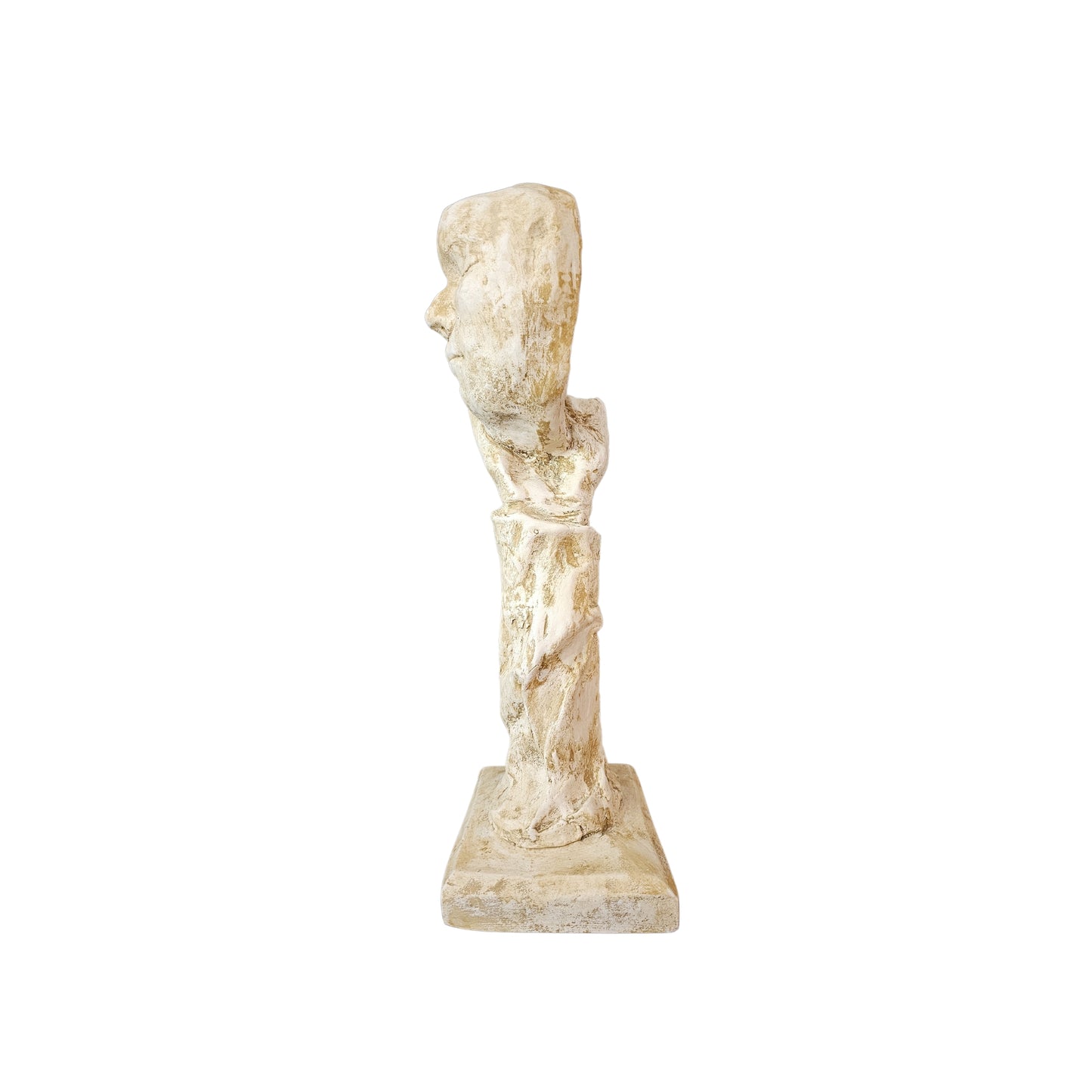 Decorative ceramic sculpture of a "Face Resting in Hands".