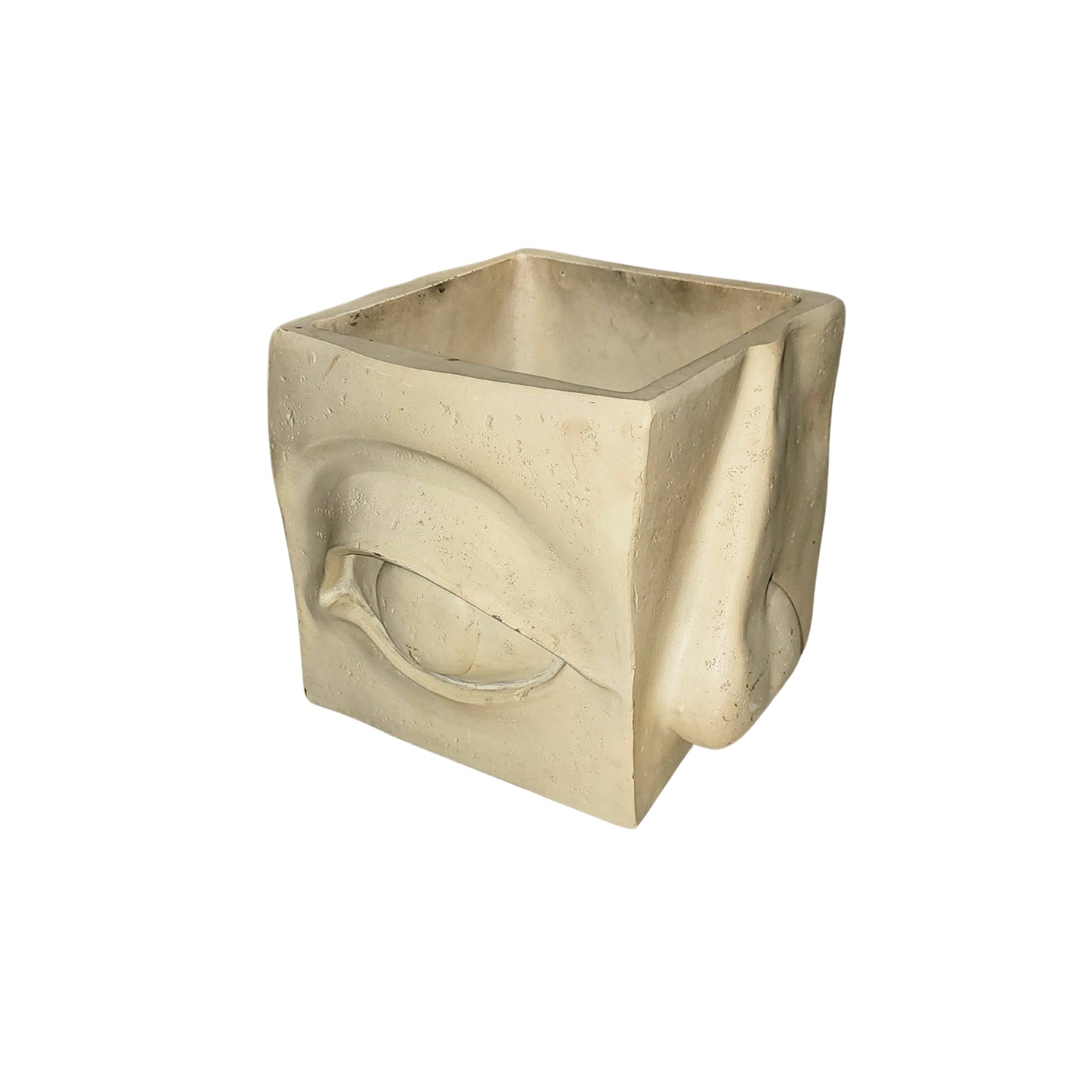 A funky, retro vase with square-faced charm! Made of ceramic, this planter adds personality to any garden.