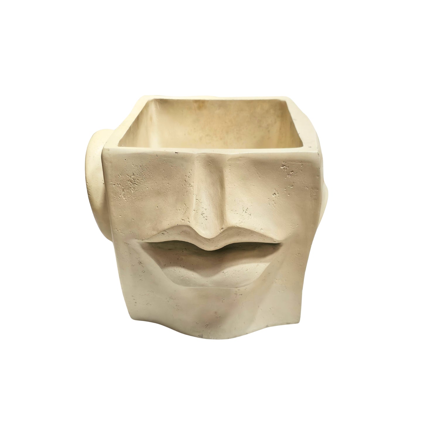 A funky, retro vase with square-faced charm! Made of ceramic, this planter adds personality to any garden.