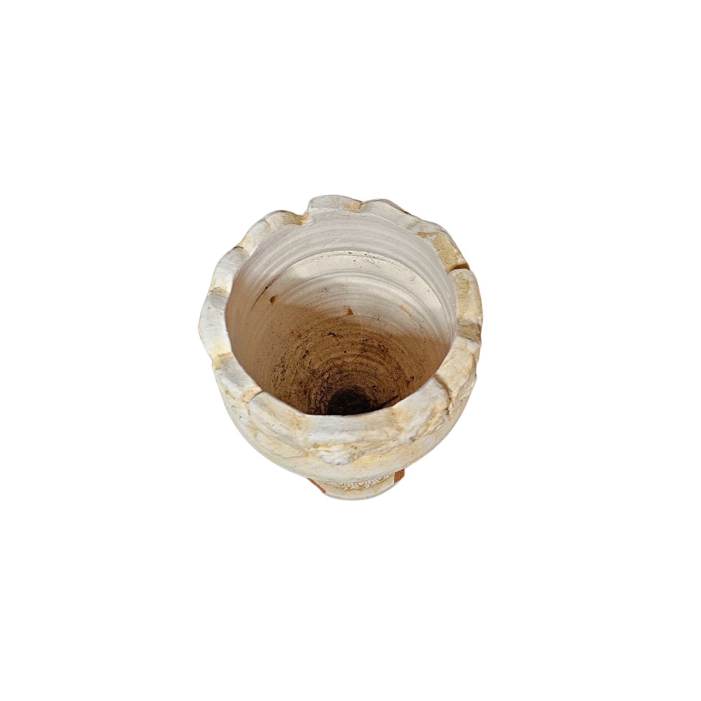 Concrete vase with vintage vibes for indoor or outdoor use.