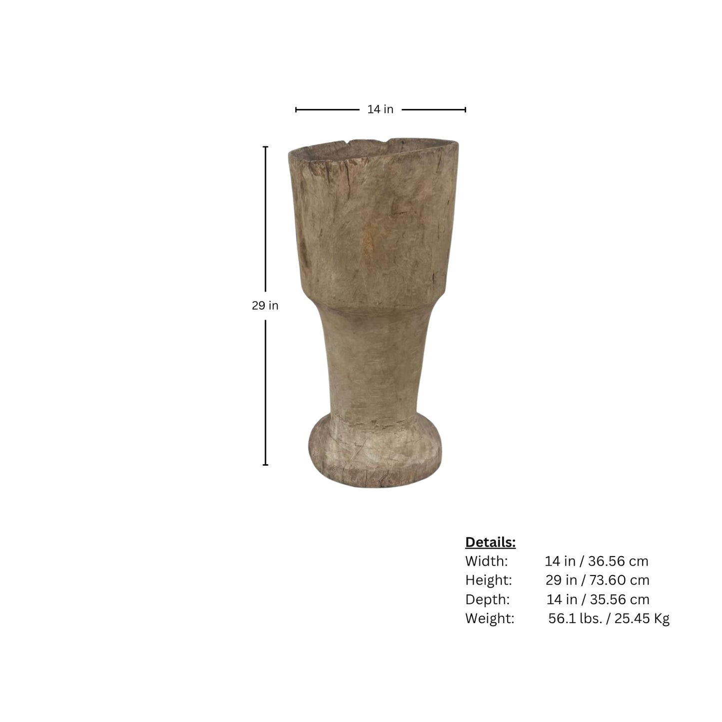 page of measurements for the mortar on a white background