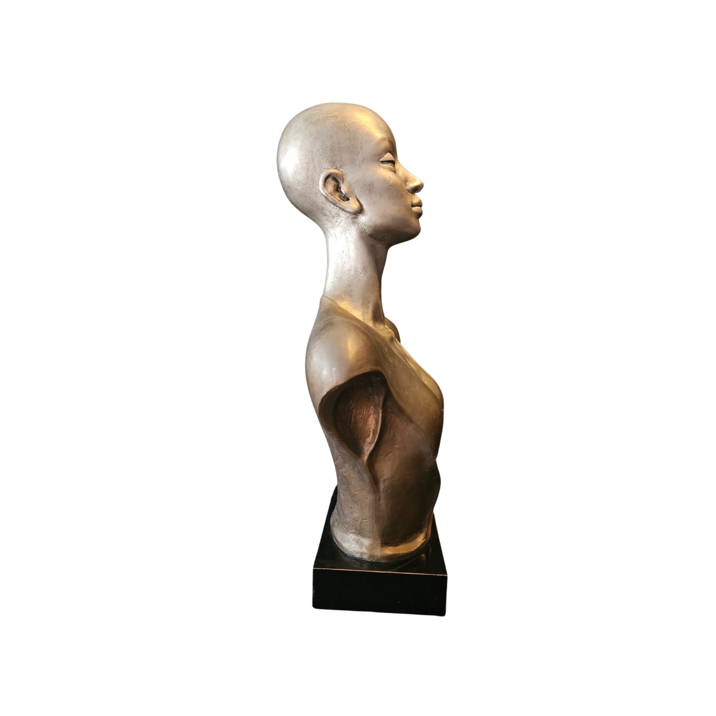Discover the timeless beauty and intricate detailing of the 1987 Vintage Austin Productions Bust Sculpture. Be captivated by its exquisite design and craftsmanship, highlighting the true essence of this exceptional art piece. A must-have for any art collector looking for a truly unique and meaningful addition to their collection.