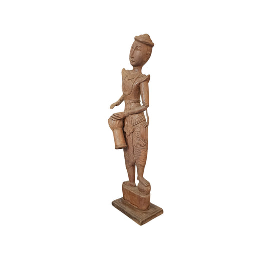 Indonesian folk art, handmade sculpture of a drummer