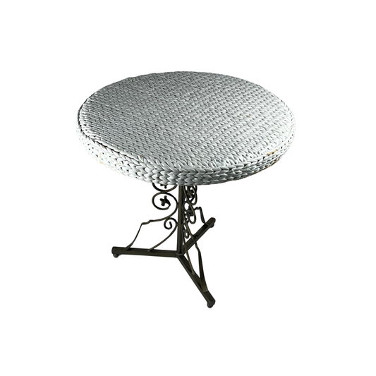 Authentic Rattan and Iron Table from Expressions Custom Furniture