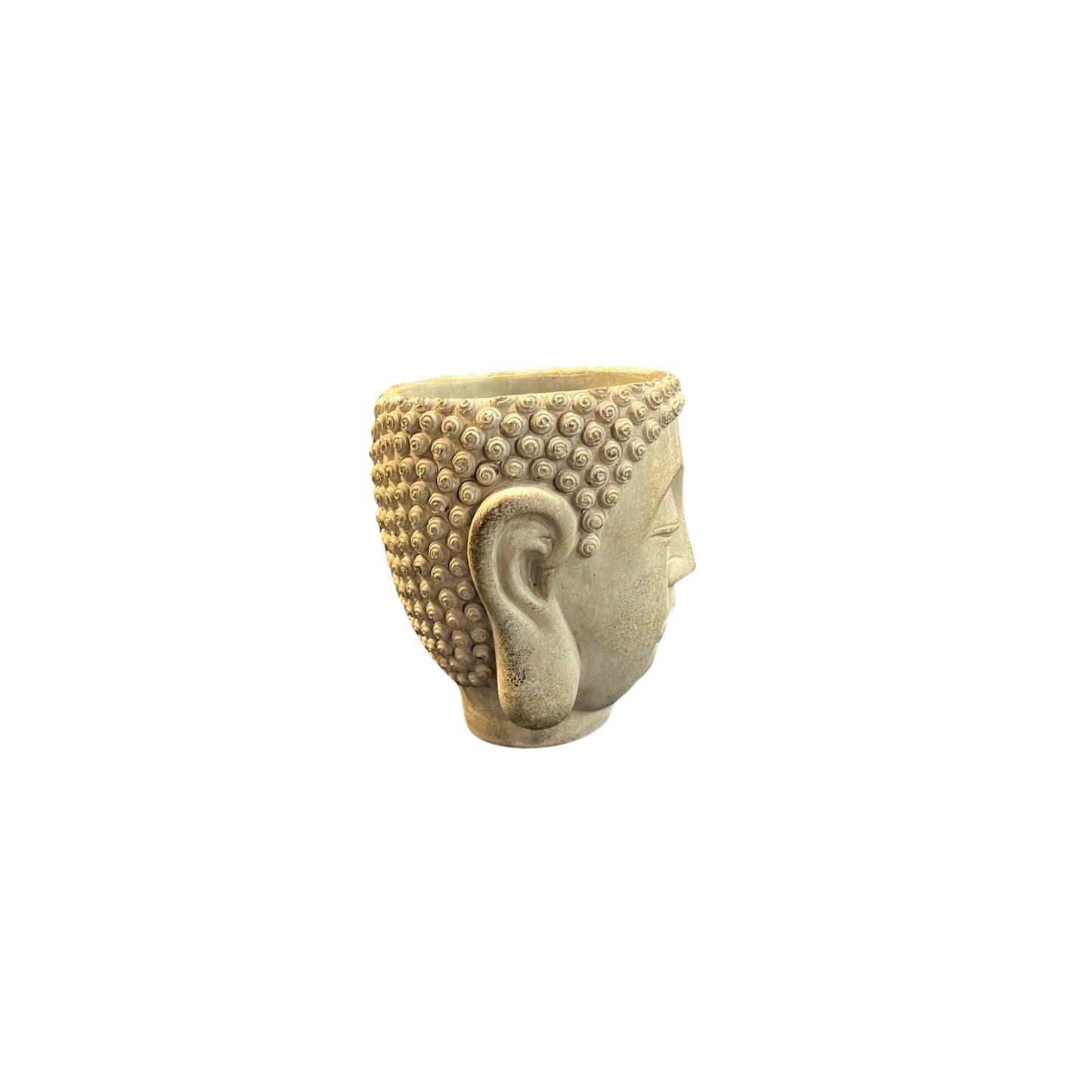 "Transform your ambiance with the unique Mystic Buddha planter! Its open top design and serene Zen head will bring a sense of peace and beauty to your space. Perfect for adding a relaxing touch to your decor.