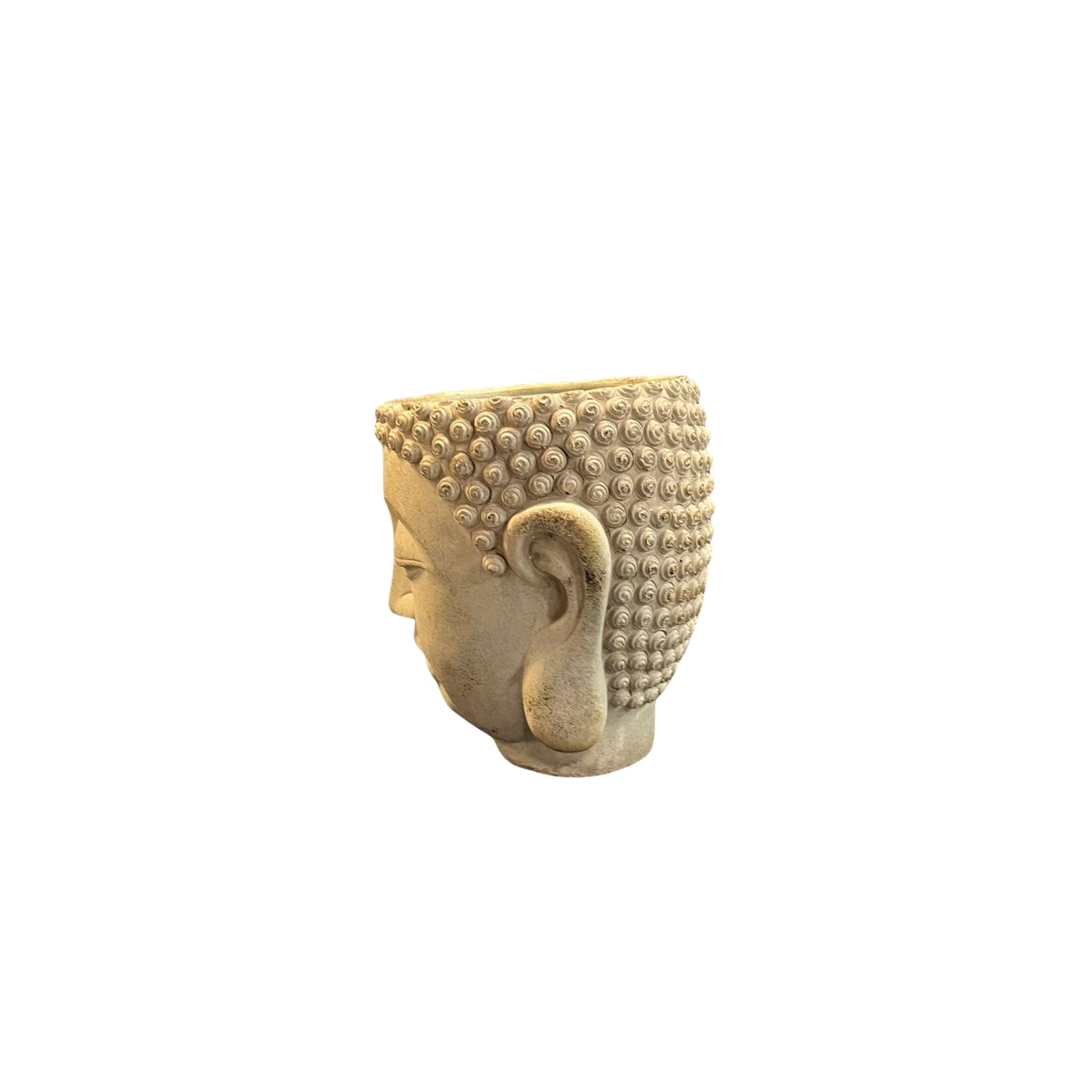 "Transform your ambiance with the unique Mystic Buddha planter! Its open top design and serene Zen head will bring a sense of peace and beauty to your space. Perfect for adding a relaxing touch to your decor.
