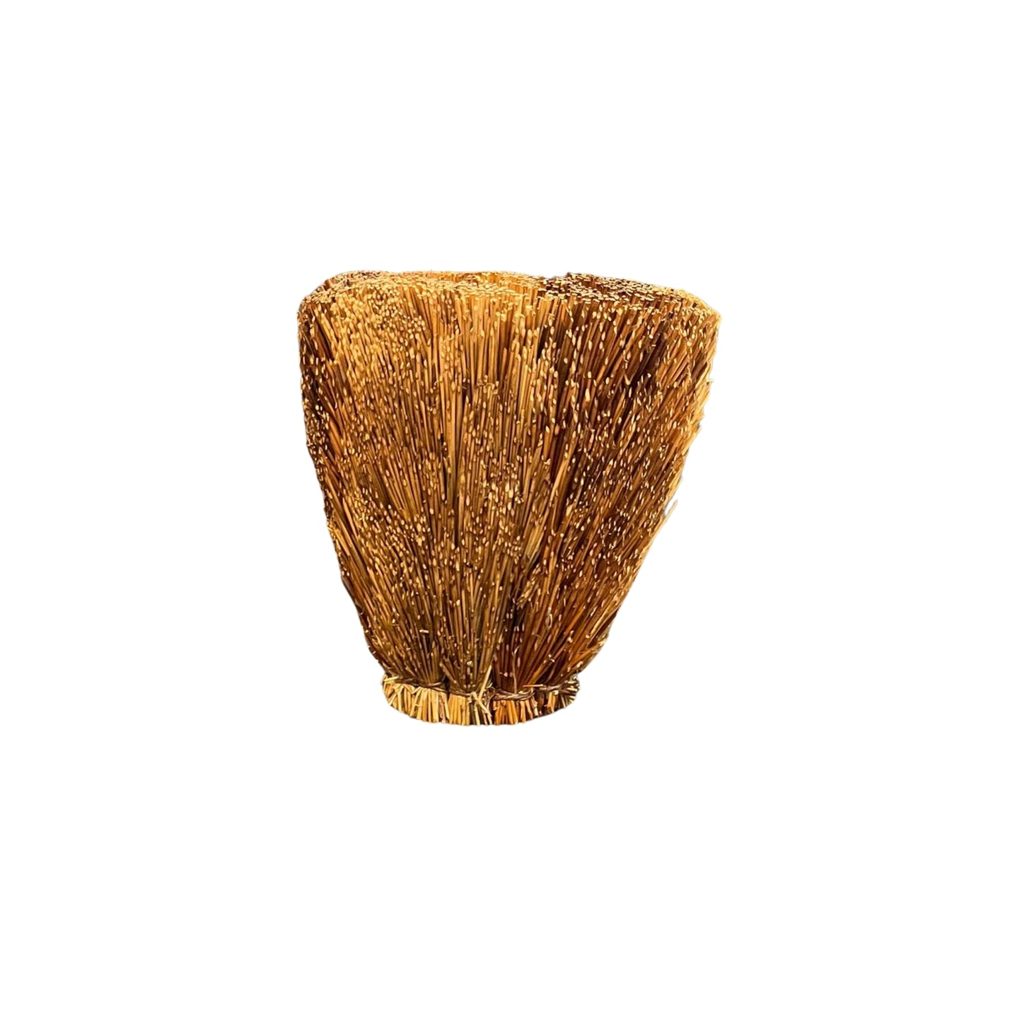 This handcrafted natural wooden fiber vase exudes vintage charm, with a bohemian and earthy aesthetic. Its intricate handwoven design adds a touch of artistry, making it the perfect vessel for plants or other decorative items.