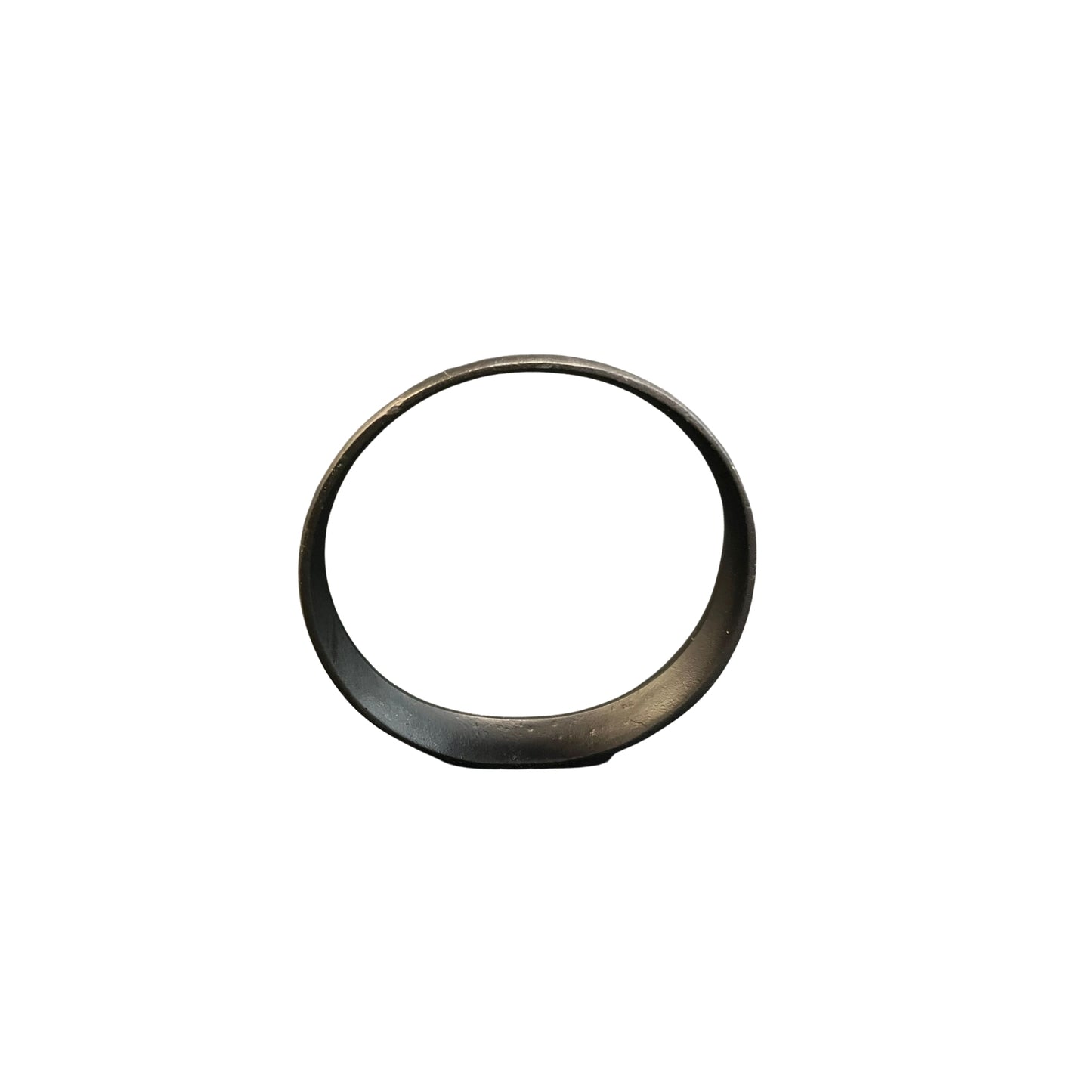 Elevate your space with this stunning CB2 black iron ring - a mid-century style sculpture that adds a touch of modern elegance. Perfect for creating a focal point in any room, this decorative geometric piece captures the eye and ignites the imagination. Transform your home with this unique and stylish find!