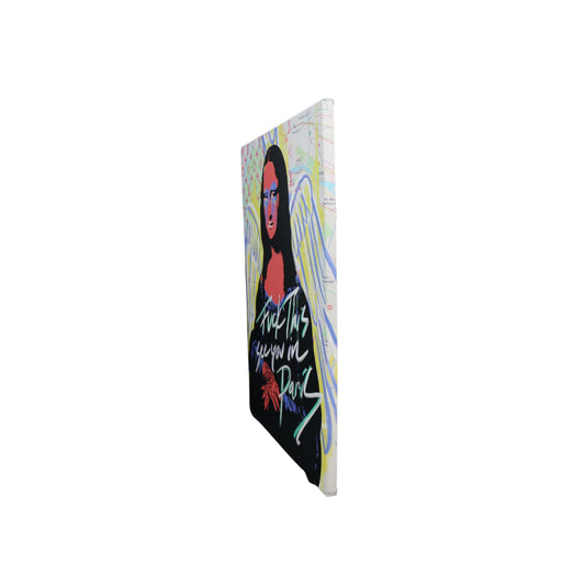 Front View of a Painting Canvas Urban Monalisa 'Screw This'