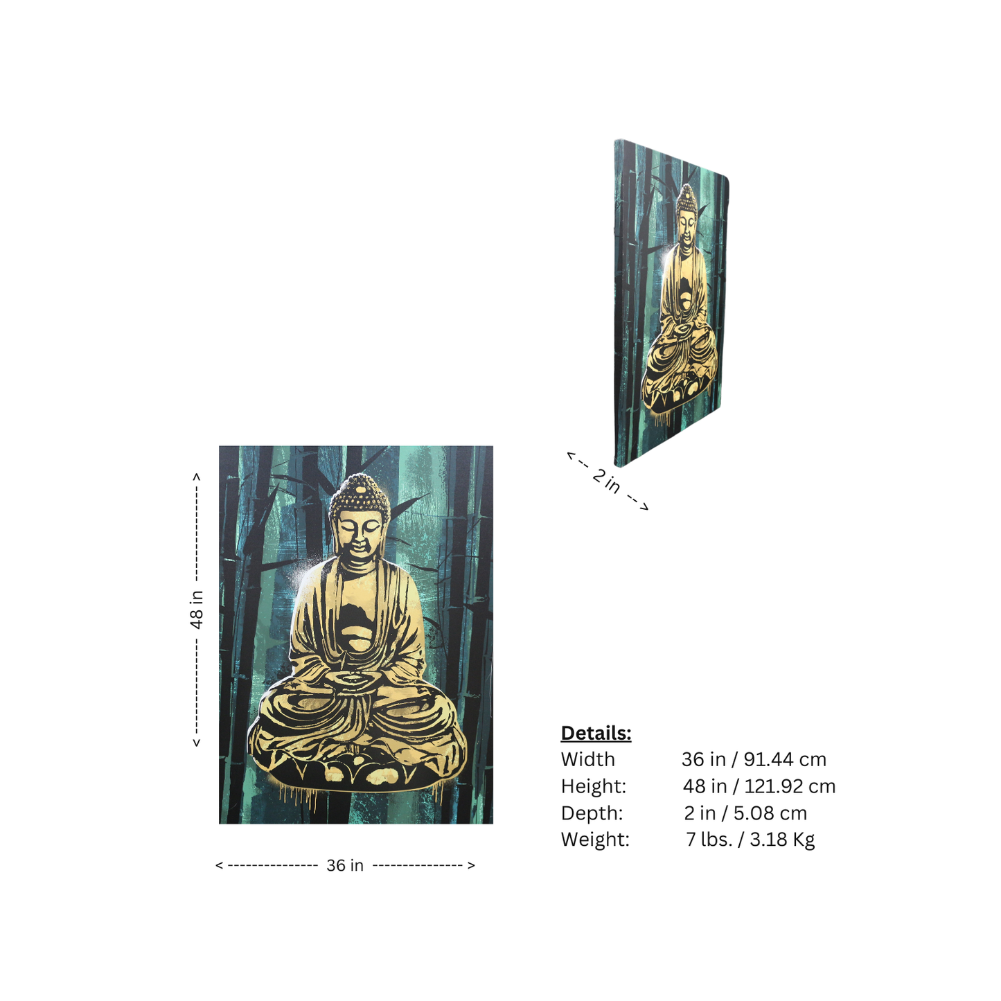 Budda_Green_Yellow_Canvas