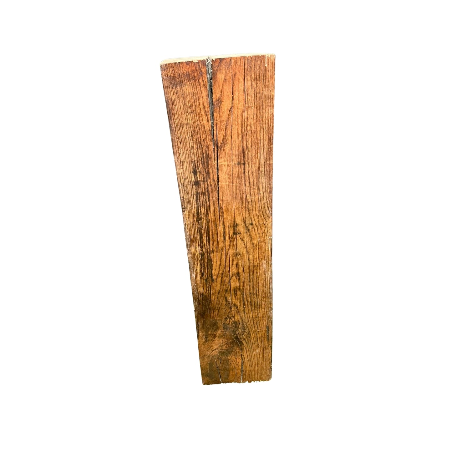 Get that rustic look with the added bonus of natural wood accents with this oak pedestal.
