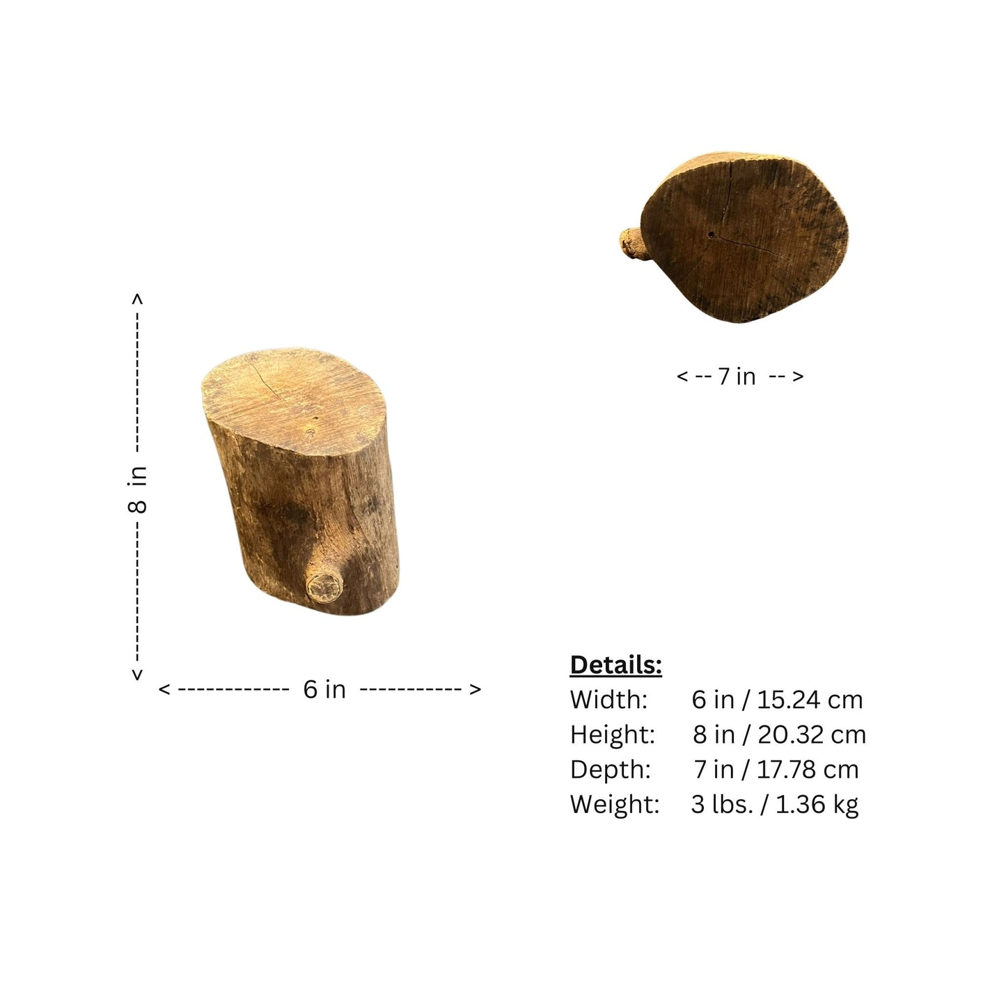 Add some rustic charm to your home with our Decorative Driftwood Trunk! Made from real driftwood, this unique piece is perfect as a decorative accent. Embrace the natural beauty of wood and bring a touch of whimsy to your space. (No need to drift away searching for the perfect decor!).