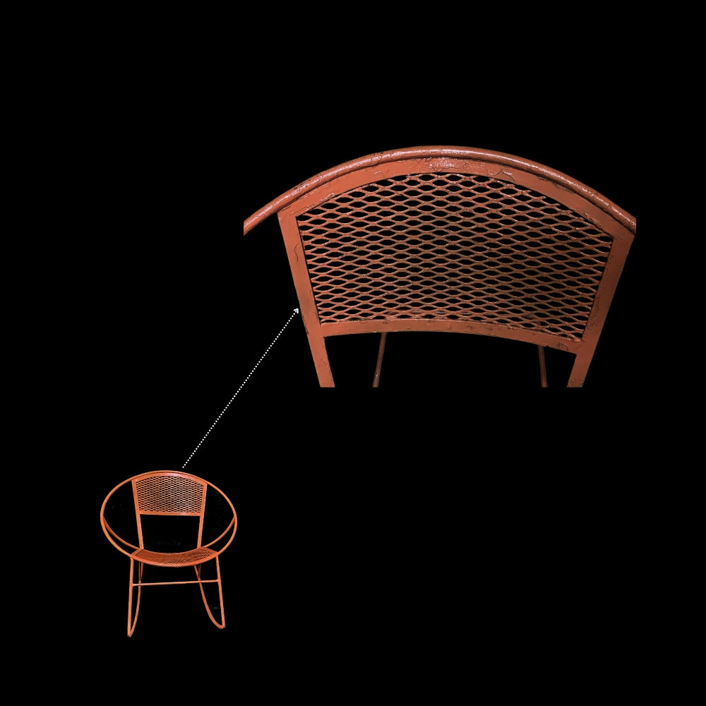 1960s Mid Century Modern Orange Rocking Chairs, Attributed - Set of 2