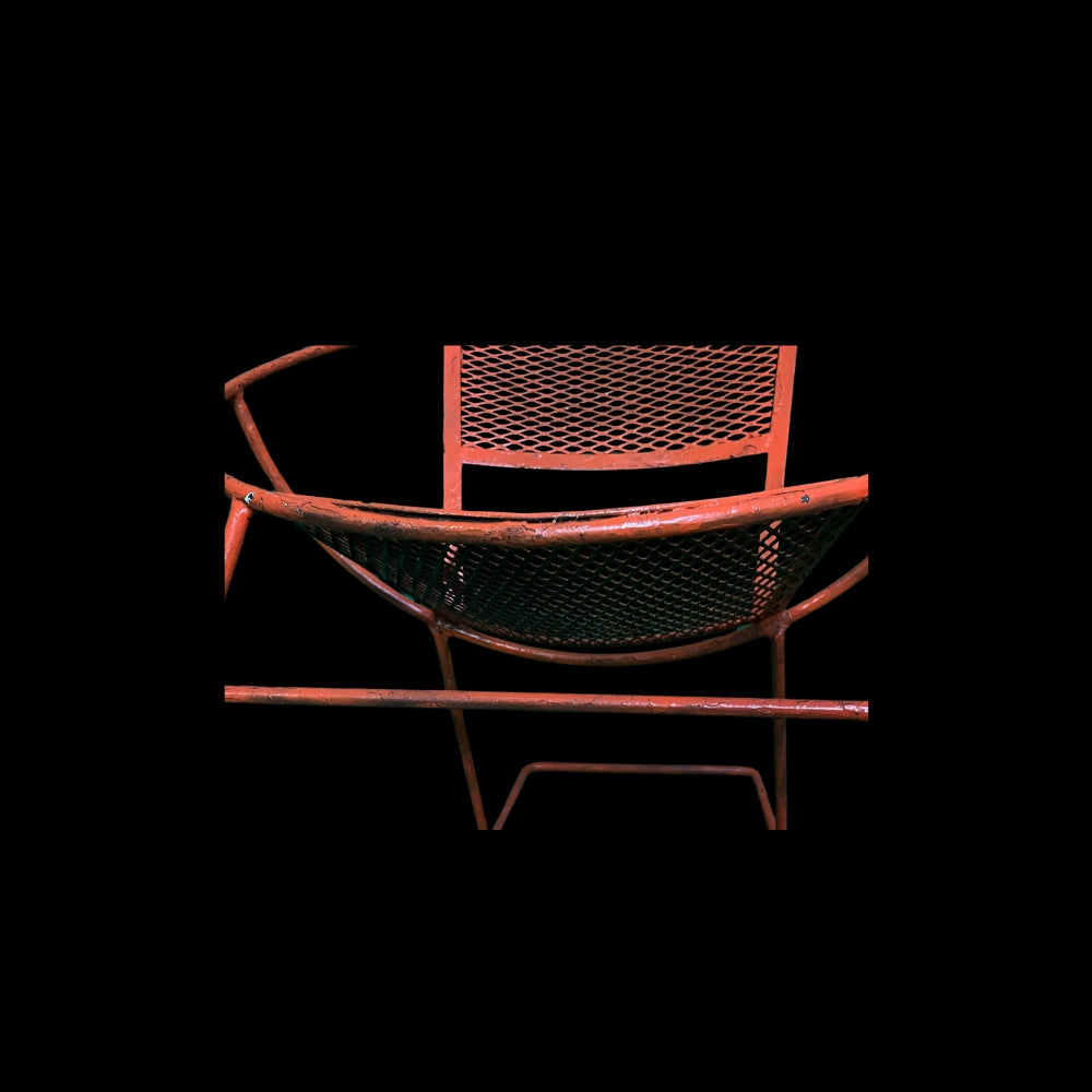 1960s Mid Century Modern Orange Rocking Chairs, Attributed - Set of 2