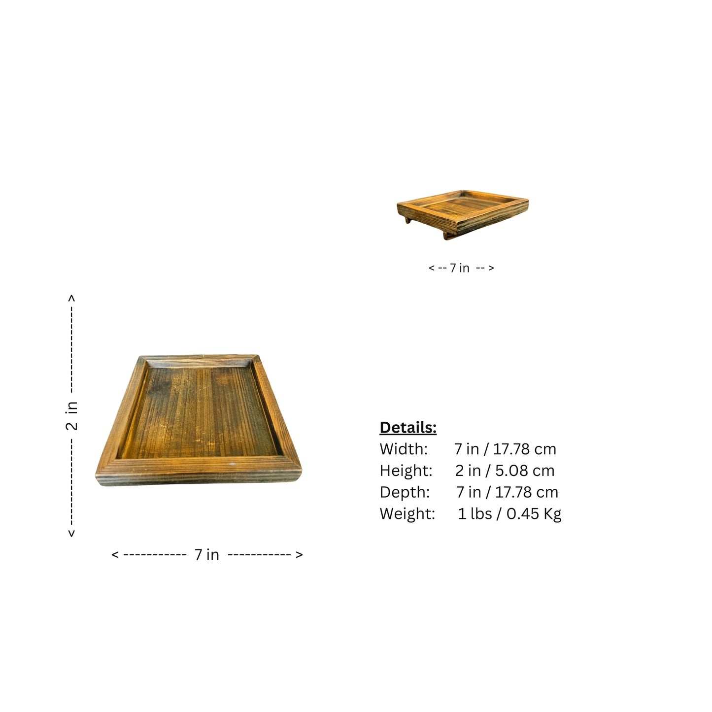 Organize your essentials with our Vintage Solid Cedar Wood Square Valet Tray. Made from high-quality, durable cedar wood, it's sturdy enough to hold all your daily items. Keep your space clutter-free with this stylish and functional tray. (No more searching for your keys or phone!) Get organized in a quirky way with this tray.