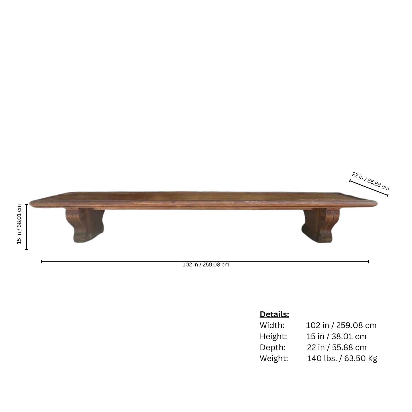 Vintage Wooden Bench