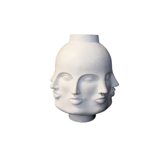 Beautiful Fornasetti style "Perpetual Faces" pottery décor.