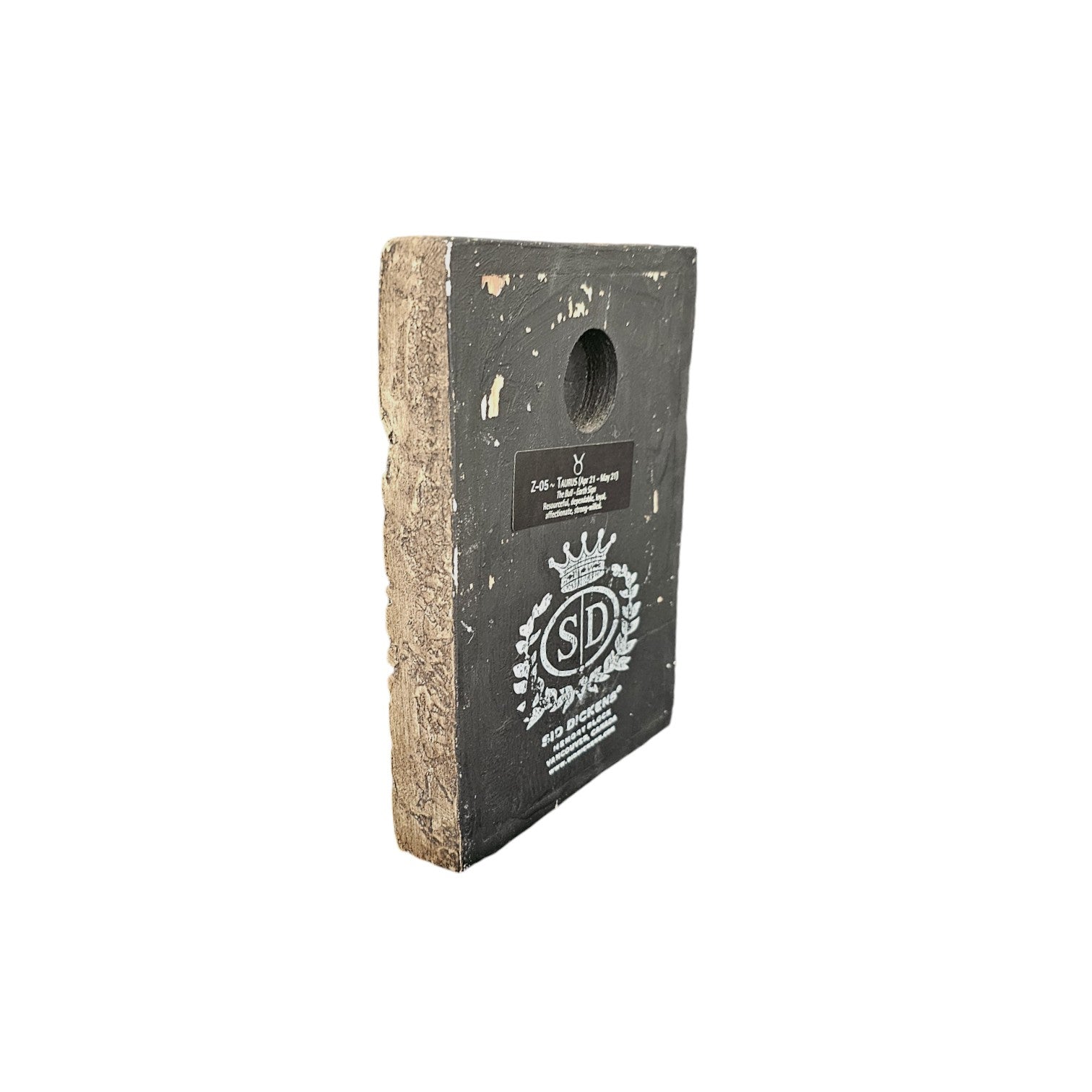 This Sid Dickens memory block is dedicated to the steadfast and determined Taurus (Z-05).