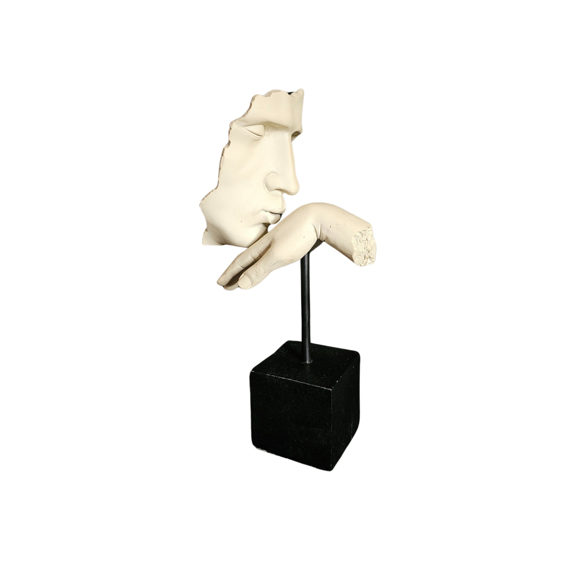 Kiss the sky with Vitruvian 'Blow a Kiss' sculpture on a block base.