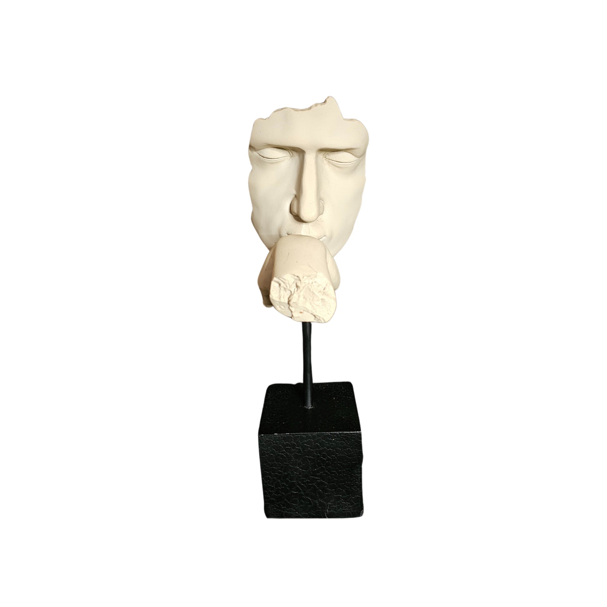 Kiss the sky with Vitruvian 'Blow a Kiss' sculpture on a block base.