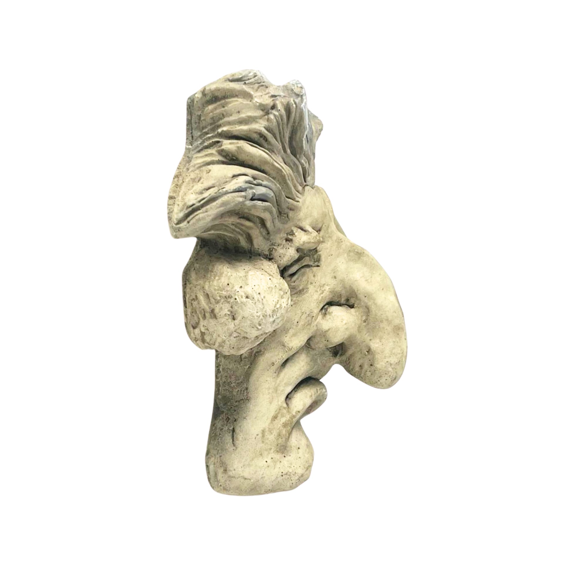 Side view of a decorative wall plate inspired by 'Between a Rock and a Hard Place' on a white background