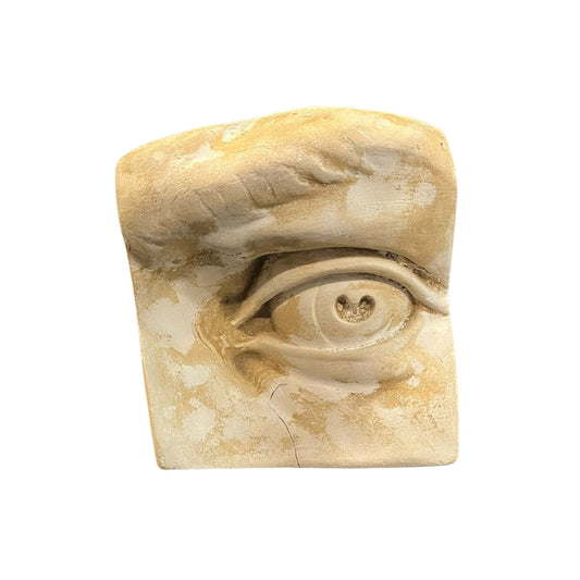A replica of the sculpture of David's eyes