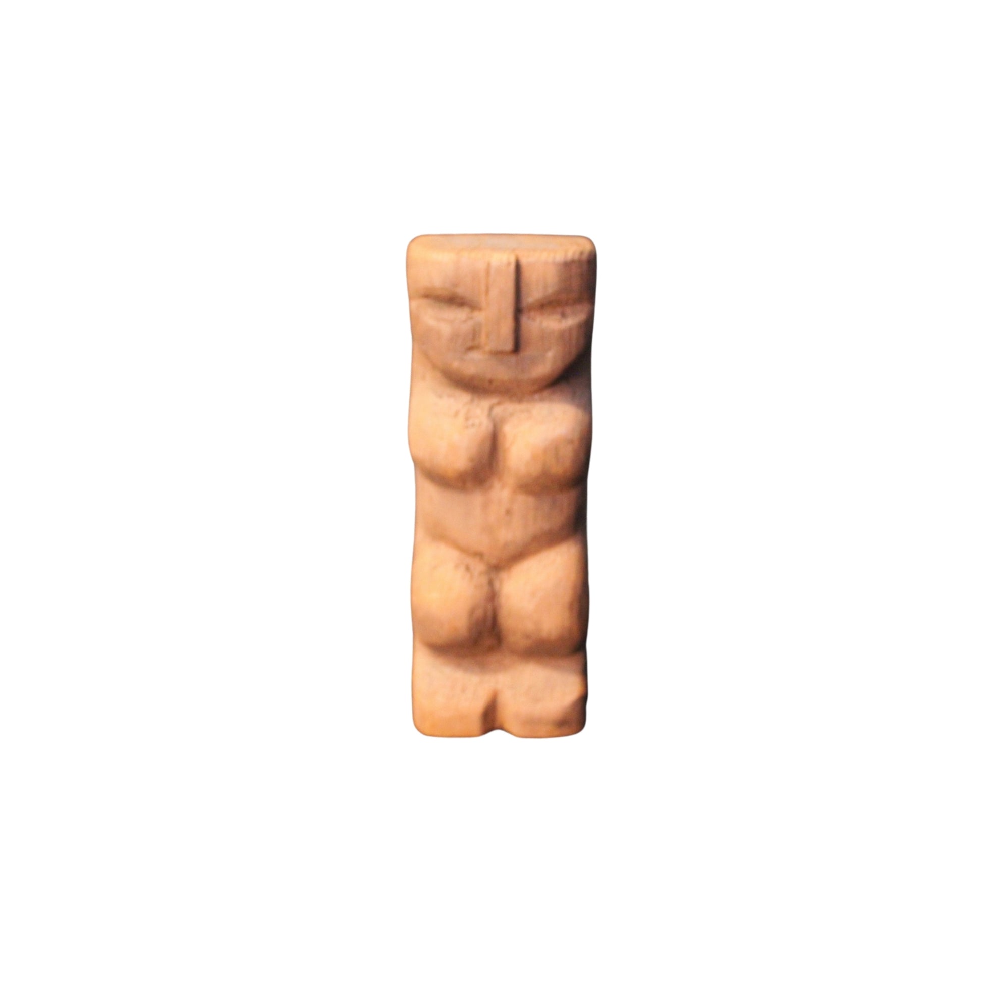 Get ready to add some island vibes to your home with this vintage Hawaiian tiki statue carved from a solid block of wood, raw and unfinished. Perfect for any bar, man cave, she shed, outdoor hangout, or just to add some quirky decor