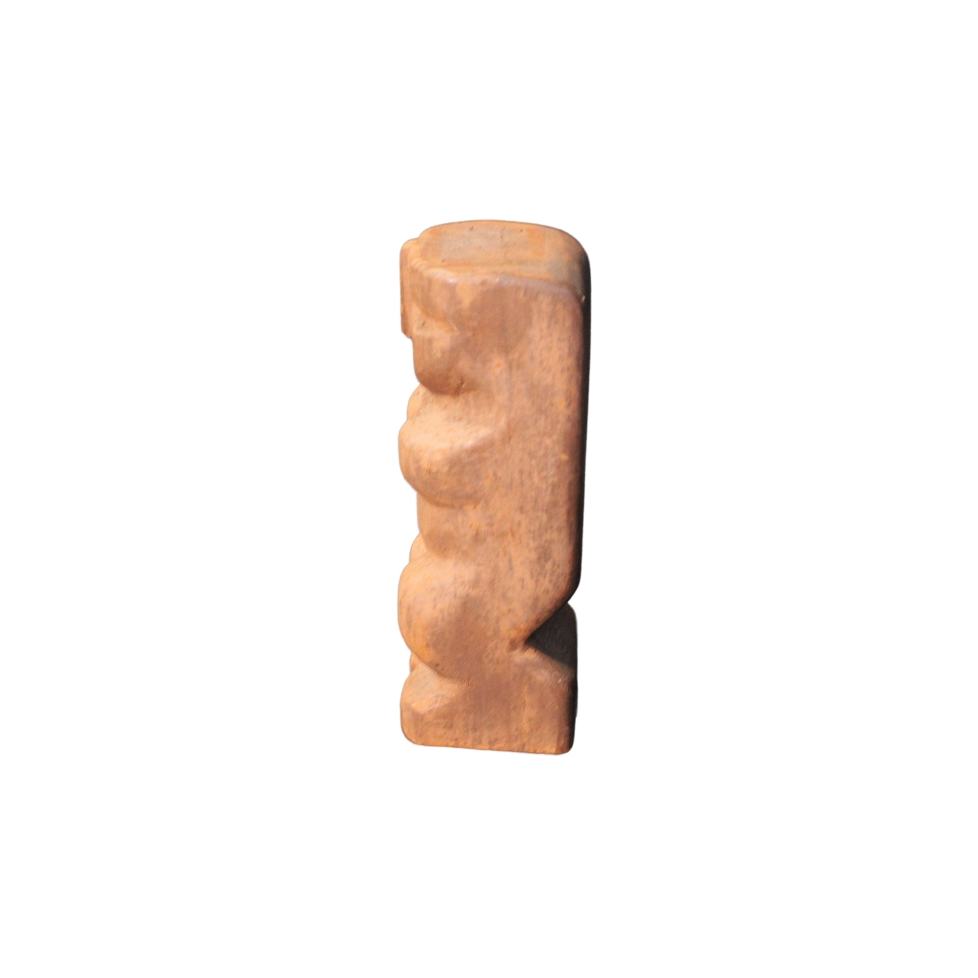 Get ready to add some island vibes to your home with this vintage Hawaiian tiki statue carved from a solid block of wood, raw and unfinished. Perfect for any bar, man cave, she shed, outdoor hangout, or just to add some quirky decor