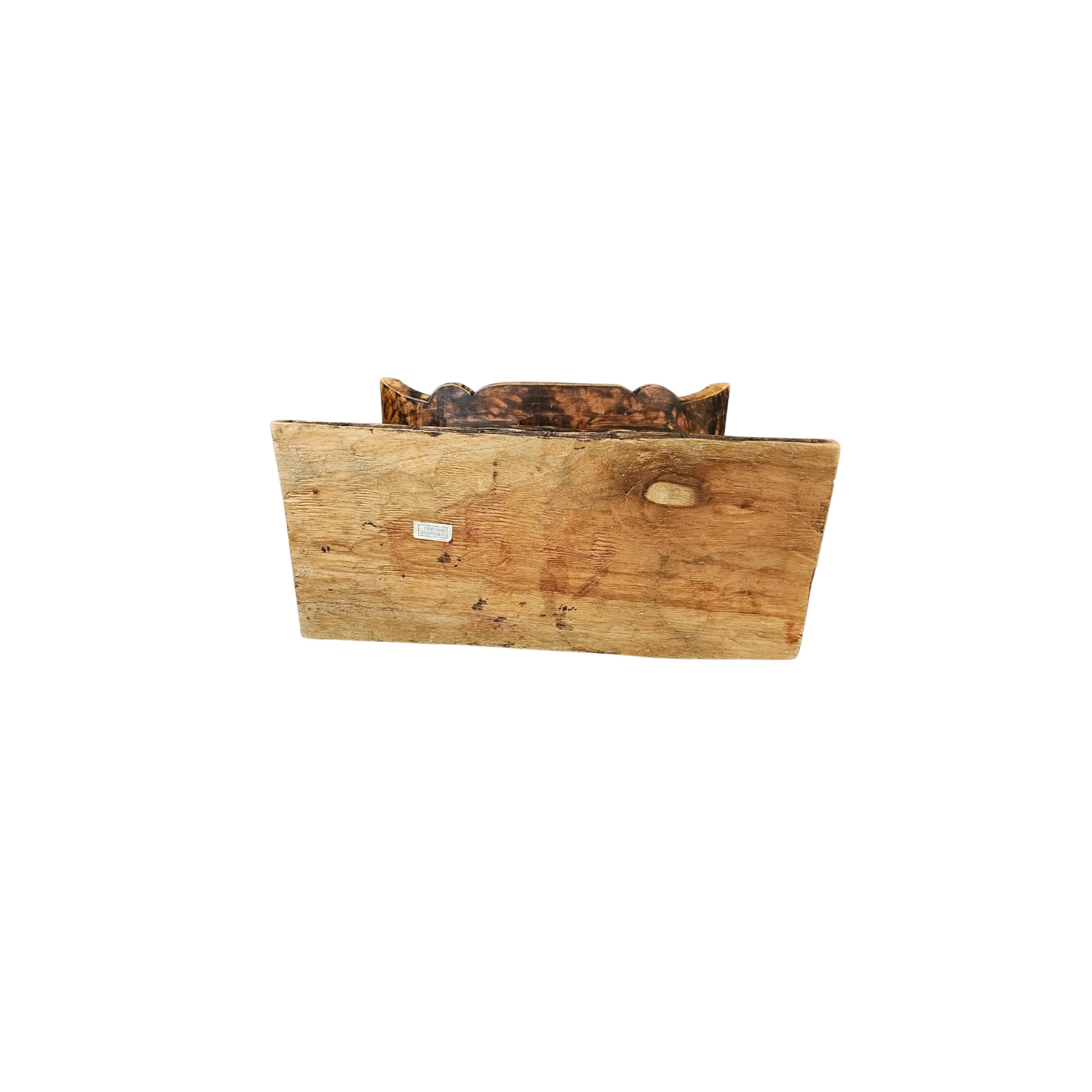 Take a trip back in time with our Vintage Carved Wood Ashanti Stool. This unique piece was crafted in Ghana during the 1950s era and showcases the rich history and culture of the African Ashanti tribe. Every groove and curve on this stool tells a story, making it a perfect addition to any home looking to embrace adventure and take a risk with their decor. Transport your space to a whole new level of boldness and style with this one-of-a-kind piece!