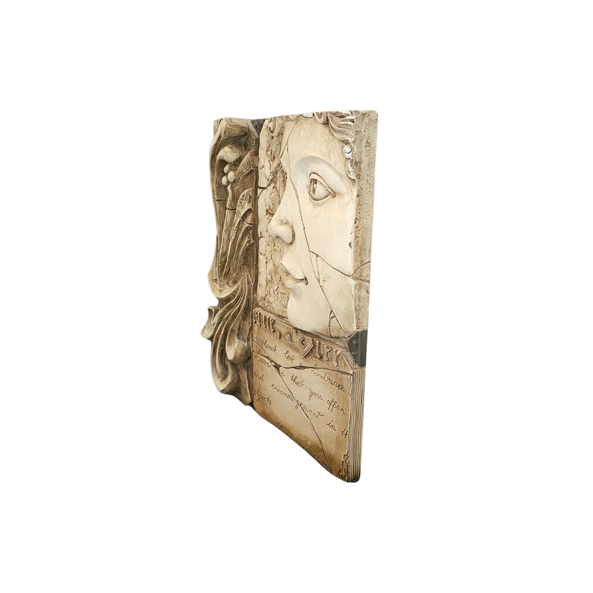 Inspired by Sid Dickens, this wall plaque features a Renaissance touch with a Greek Maiden twist.