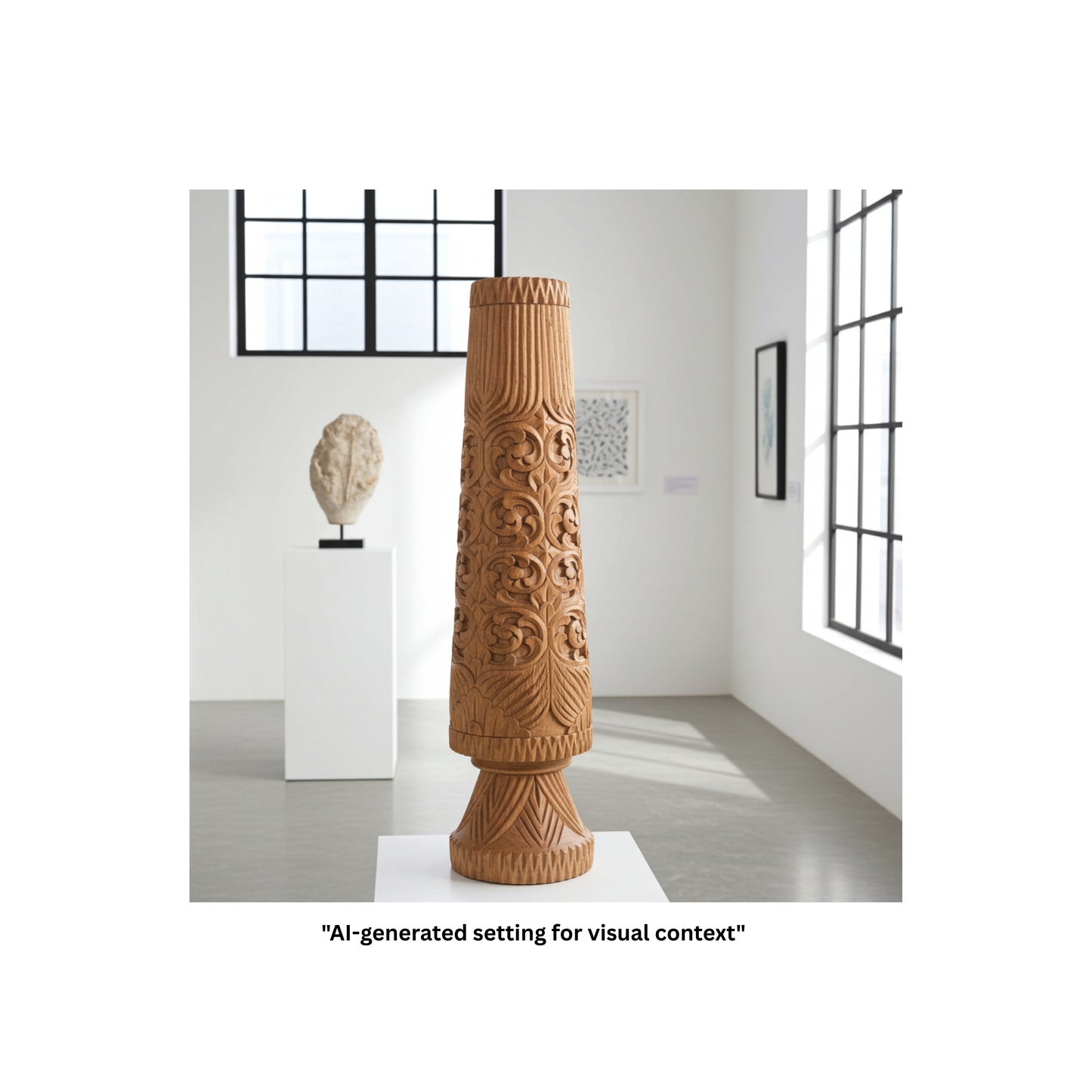 Decorative vase on a table with a blurred background