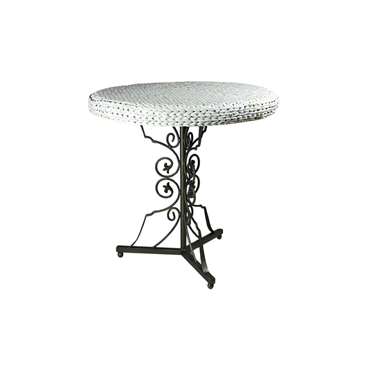 Authentic Rattan and Iron Table from Expressions Custom Furniture