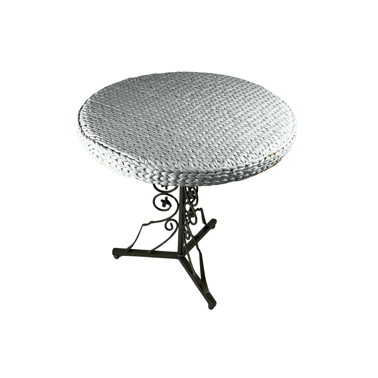 Authentic Rattan and Iron Table from Expressions Custom Furniture