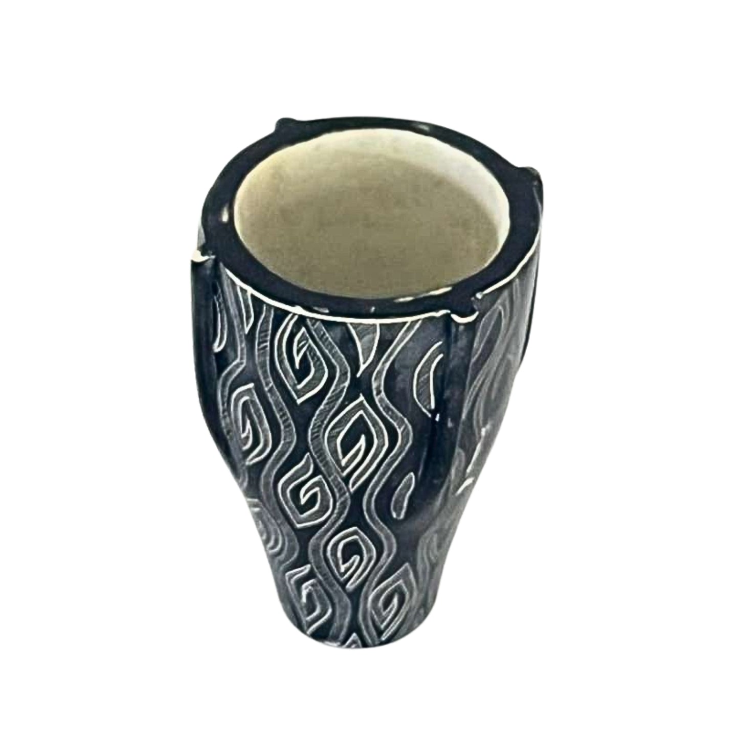 African Hand Carved Soapstone Vase