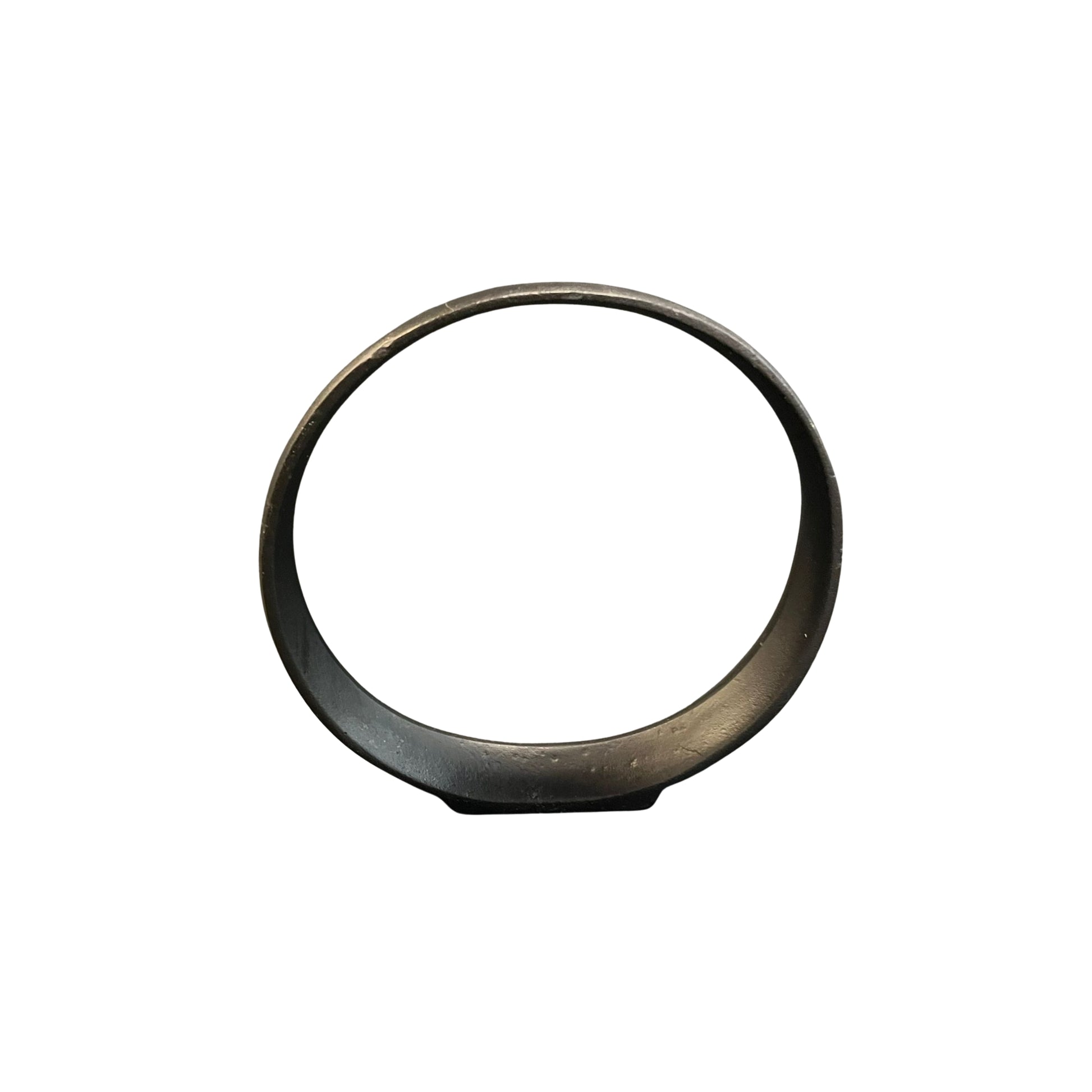Iron Ring Sculpture on a white background