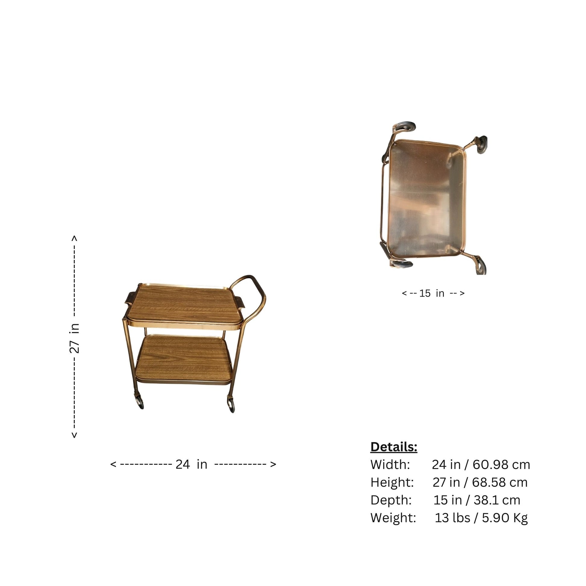 Hostess 1960s vintage retro style serving cart  