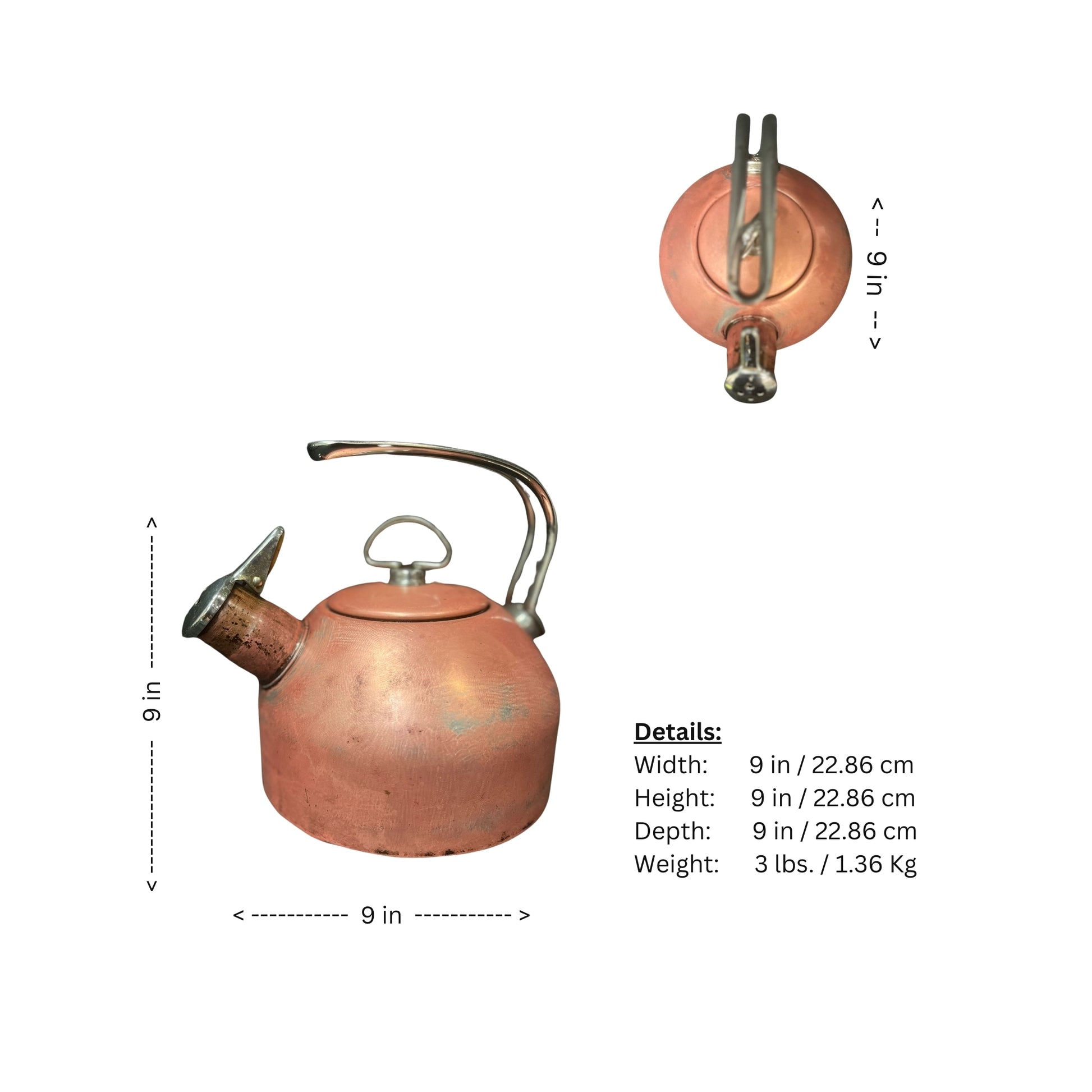 Check out this groovy Metal crafters MCM Copper and stainless-steel tea kettle - it's totally tubular!