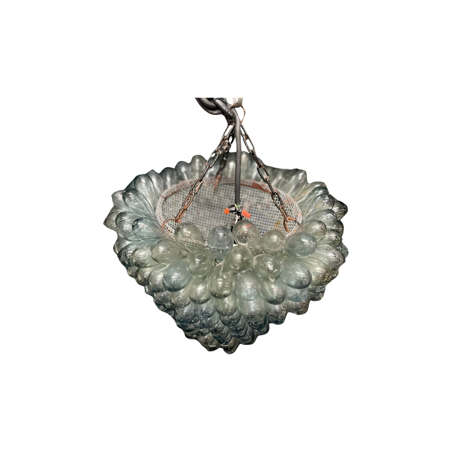 Get ready to light up your home in style with this ultimate large Italian Glass Grape Cluster Chandelier from the mid 20th century. It's a real grape escape!