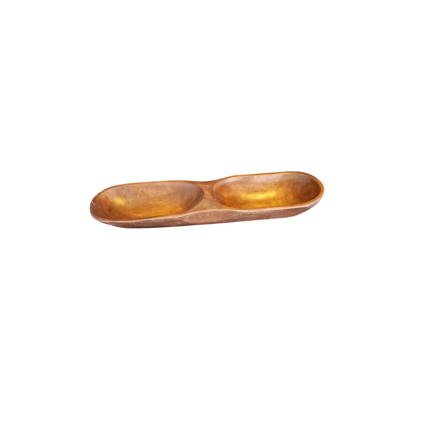 This stunning serving plate is expertly carved from high-quality wood and finished with a beautiful oak stain. Elevate your dinner parties with this unique and elegant centerpiece that is sure to impress your guests. Perfect for serving appetizers, desserts, or any other delicious dishes.