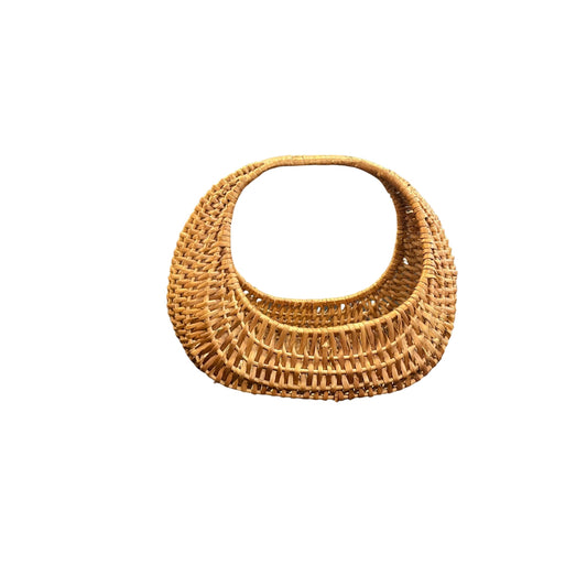 Elevate your home organization game with our Natural Vintage Half Moon Rattan-Wicker Large Basket. Handcrafted with natural materials, this charming basket adds a touch of rustic elegance to any room. Perfect for storing blankets, magazines, or toys, it's a beautiful and functional addition to your space.