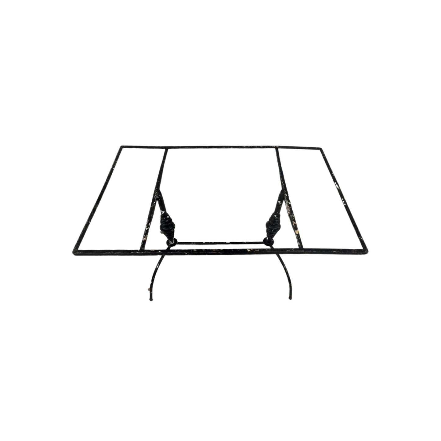 Black iron rectangular table 