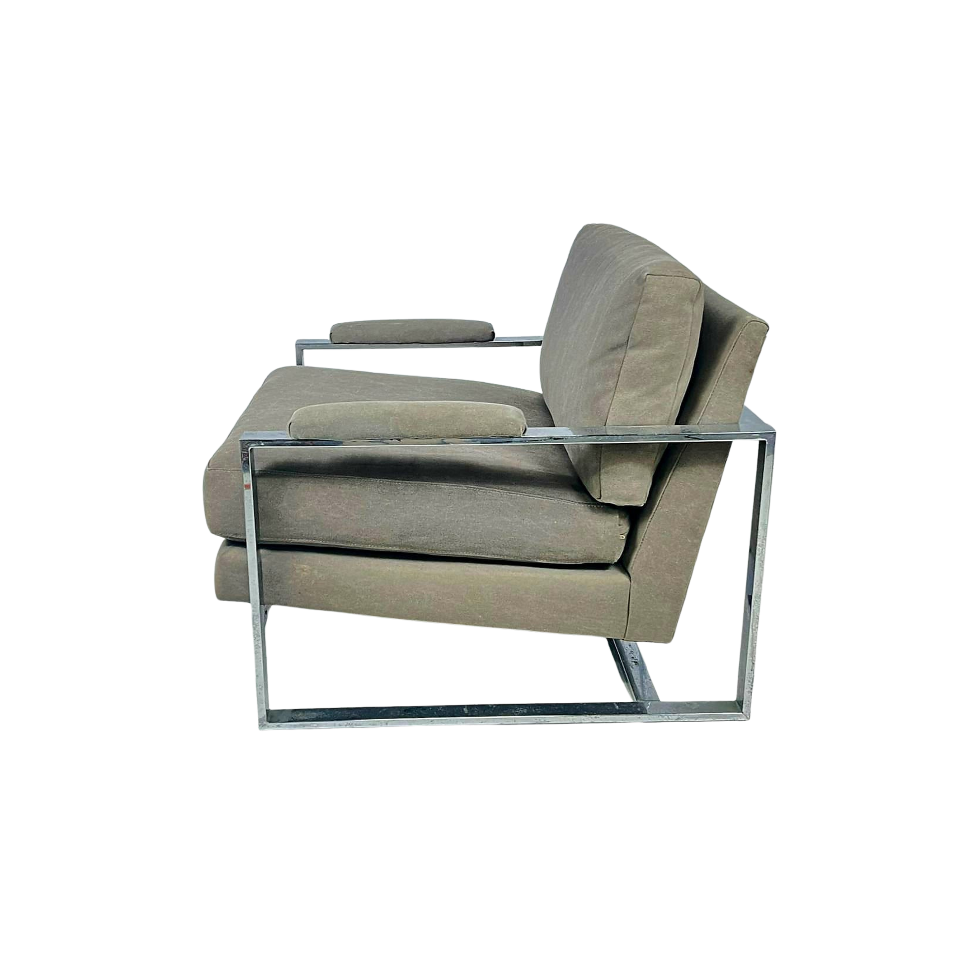 Side view of a Chrome Lounge Chair