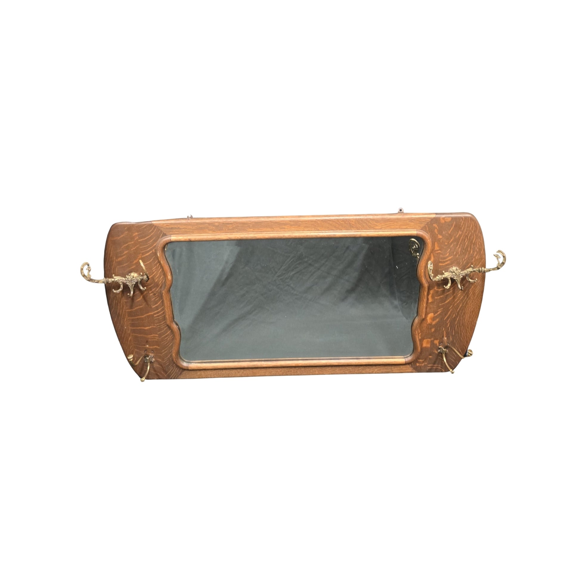 This 19th Century Oak Victorian Mirror is a true vintage treasure, featuring exquisite Victorian antique oak craftsmanship. Adorn your living space with a touch of history and elegance.