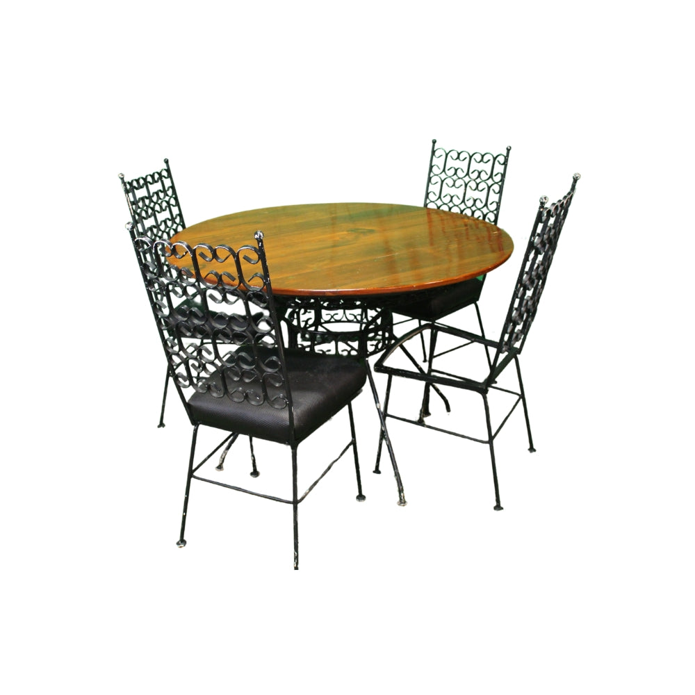 Arthur Umanoff Set of Table & 4 Chairs, Iron