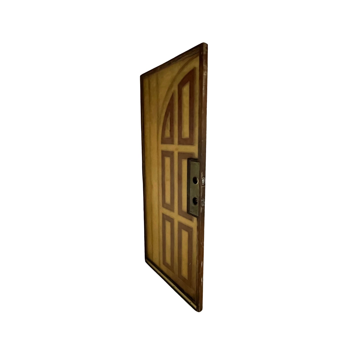 Side view of vintage door rescued from resin and wood