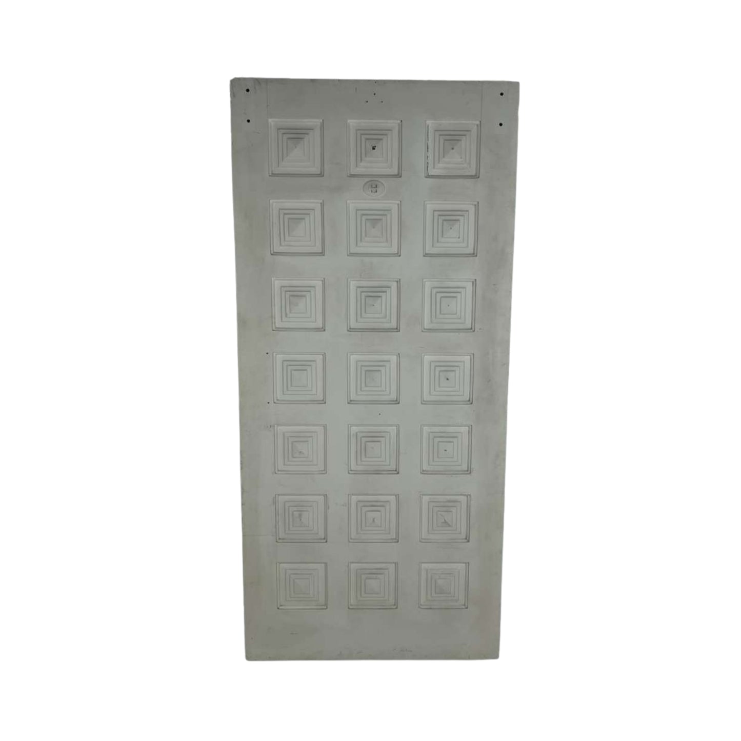 Solid Wood Mid-Century Door on White Background