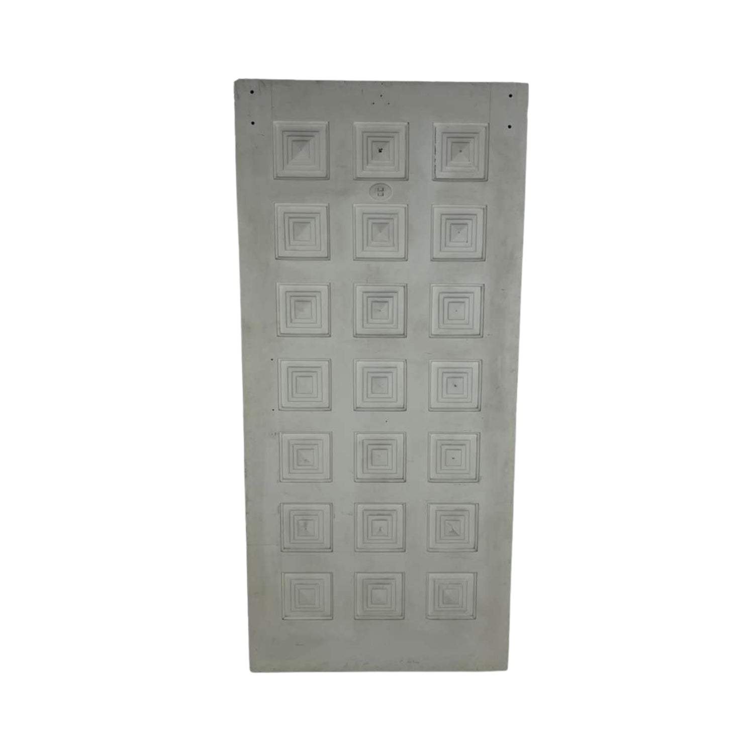Solid Wood Mid-Century Door on White Background