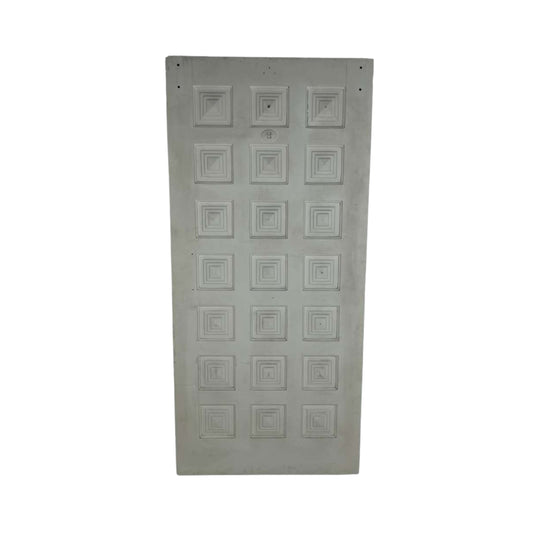 Solid Wood Mid-Century Door on White Background