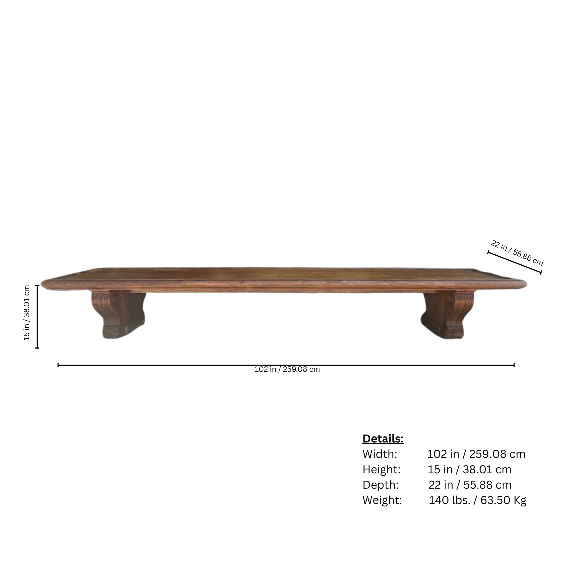 Vintage Wooden Bench