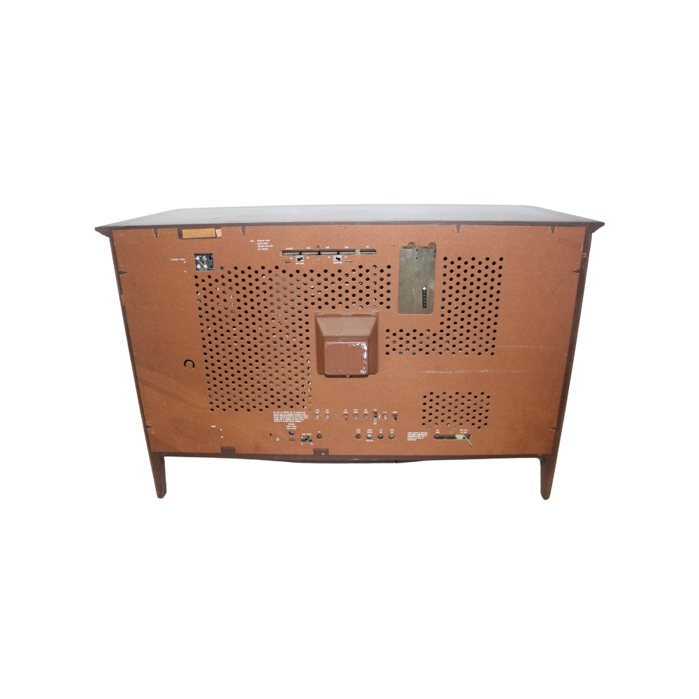 This Mid-Century Magnavox TV Console with Tambour Wood Doors is an eye catcher and a great conversation starter. Circa Mid 20th Century is very well preserved 